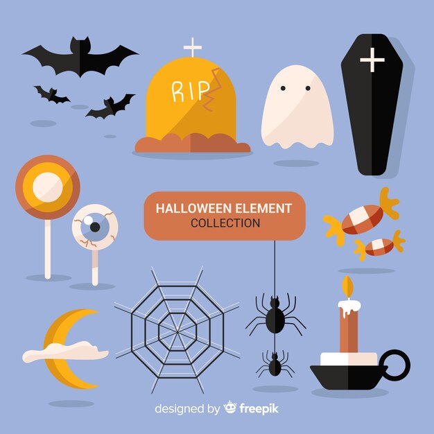 Download Free Halloween Elements Collection In Flat Design Free Vector Use our free logo maker to create a logo and build your brand. Put your logo on business cards, promotional products, or your website for brand visibility.