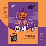 Free Vector Halloween Flyer Template
