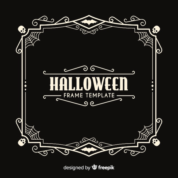 Free Vector | Halloween frame template