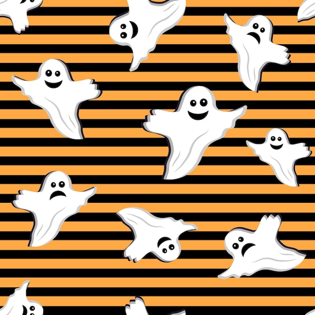 Premium Vector Halloween Ghost Pattern Vector Illustration 1236