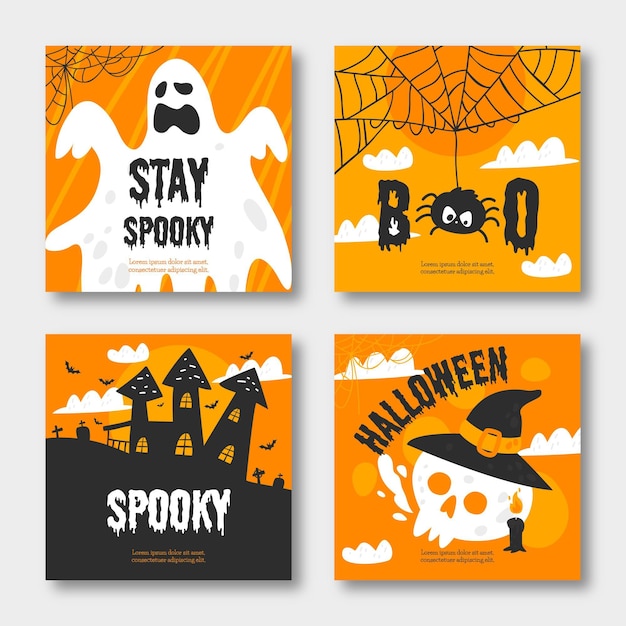 Download Free Halloween Instagram Post Collection Free Vector Use our free logo maker to create a logo and build your brand. Put your logo on business cards, promotional products, or your website for brand visibility.