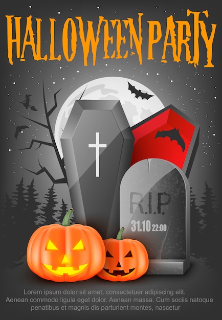 premium-vector-halloween-invitation-party-scary-pumpkins
