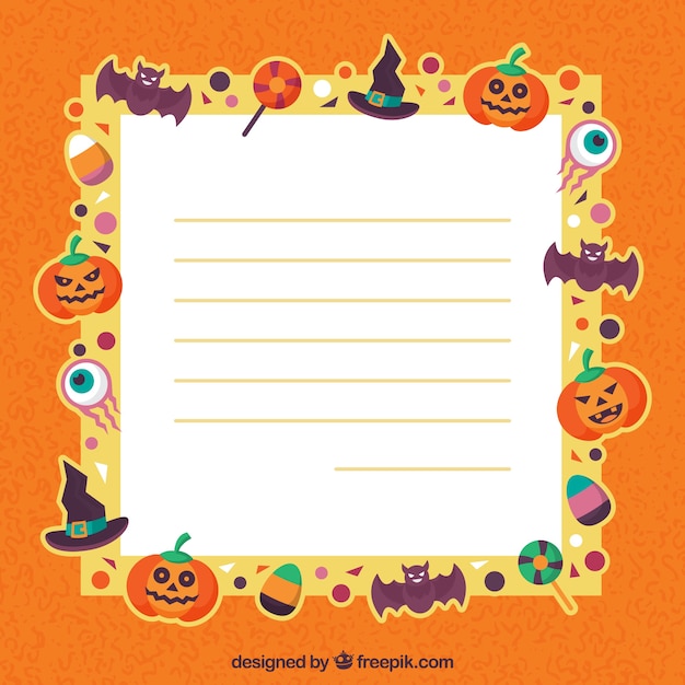 Halloween letter in flat design Vector Free Download