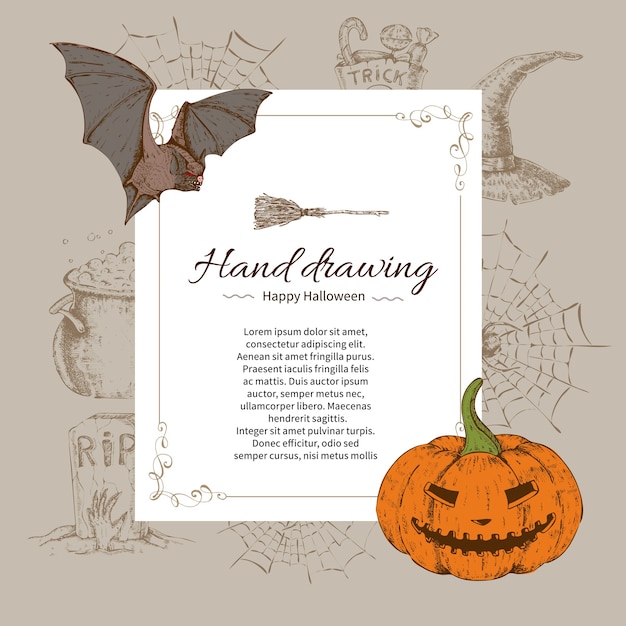 Free Vector Halloween letter template