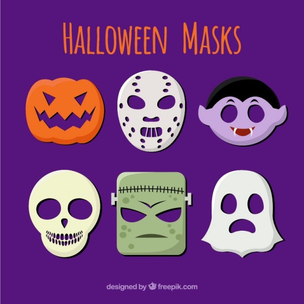 Download Halloween masks | Free Vector