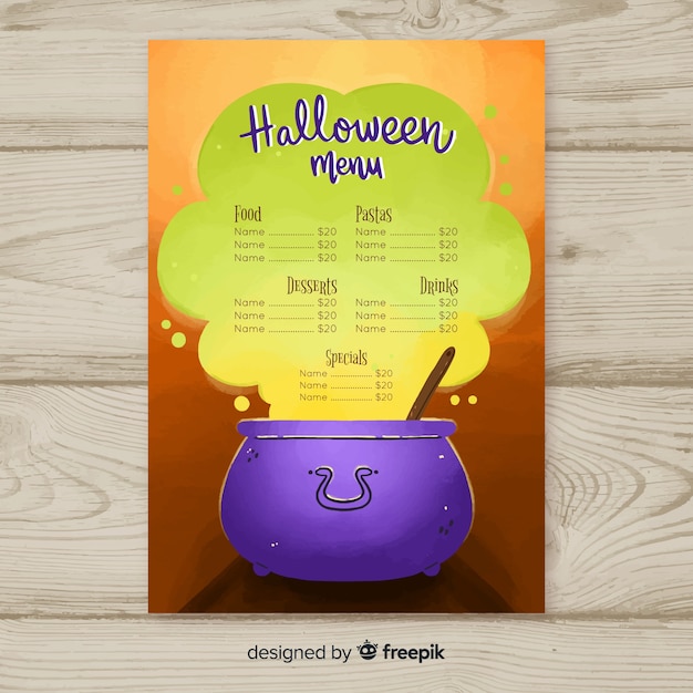 halloween-menu-template-vector-free-download