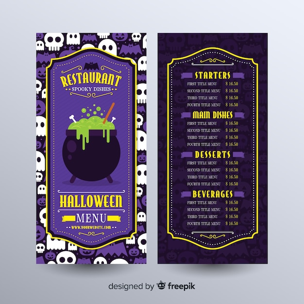 free-vector-halloween-menu-template