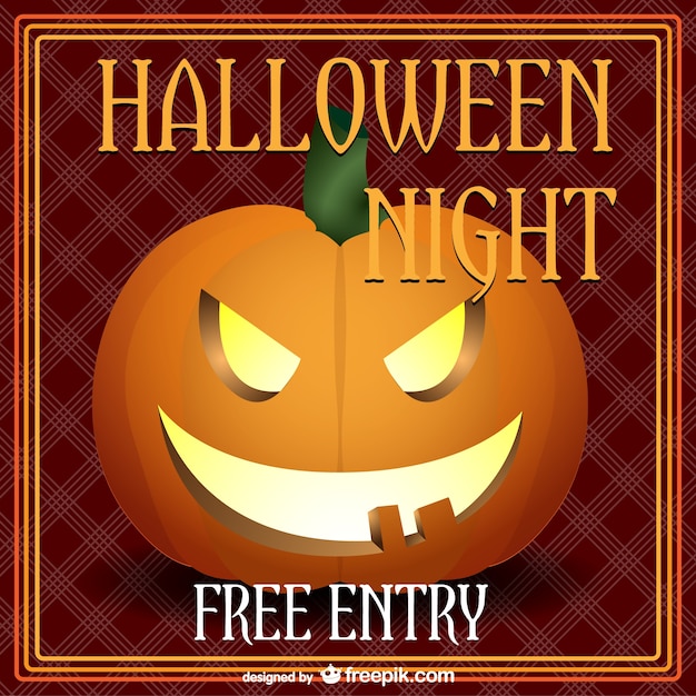 Halloween night party poster