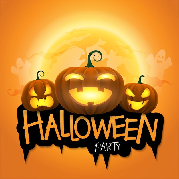 Halloween party background Vector | Premium Download