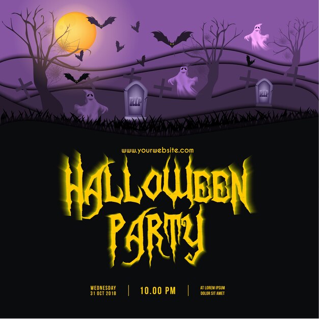 Premium Vector | Halloween party background