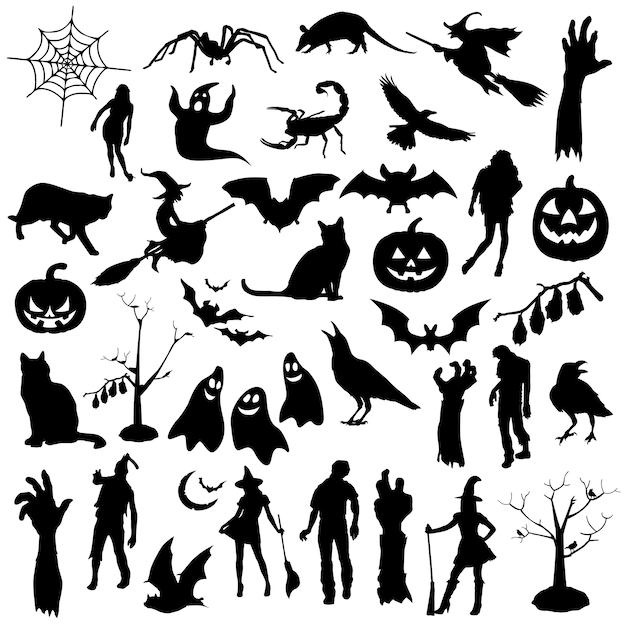 Download Halloween party holiday silhouette clip art vector ...