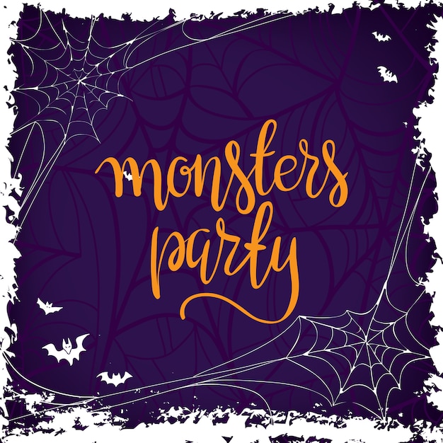 Halloween party template typography\
elements.
