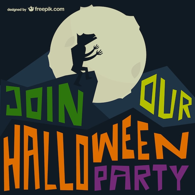 Halloween party typography