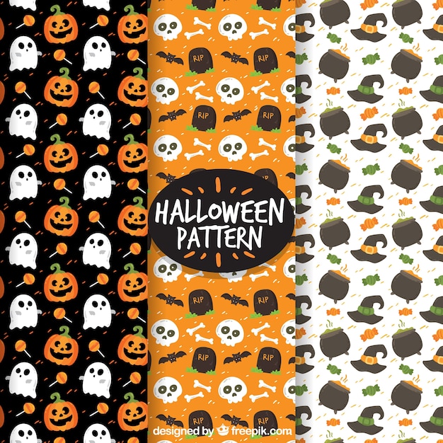 Download Halloween pattern collection Vector | Free Download