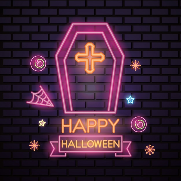 Neon lights halloween