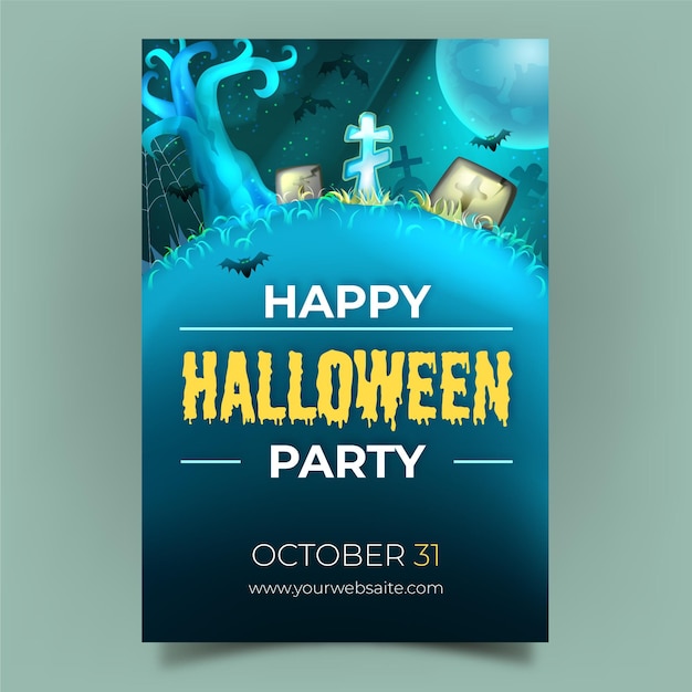 Halloween poster template | Free Vector