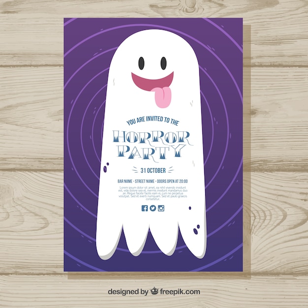 Halloween poster with nice ghost