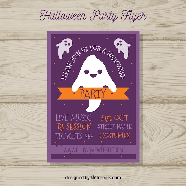 Halloween poster with nice ghosts