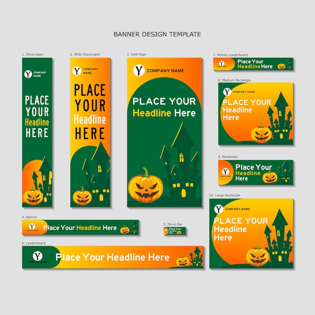 Premium Vector Halloween Pumpkin Castle Banner Design Template