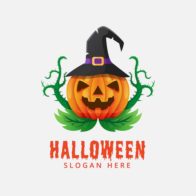 Download Halloween pumpkin logo vector Vector | Premium Download