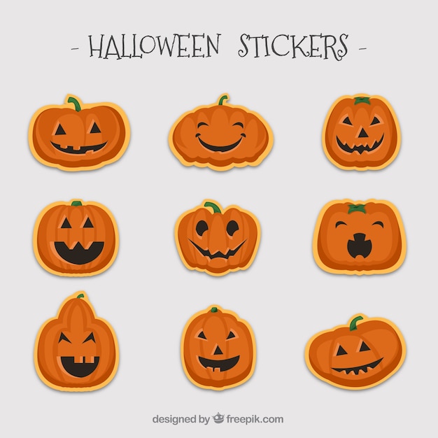 Halloween pumpkin stickers
