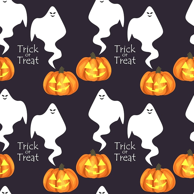 Premium Vector Halloween Seamless Pattern