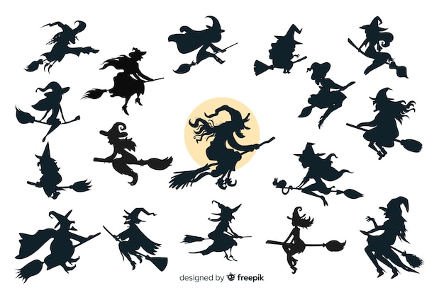 Download Halloween silhouette collection Vector | Free Download