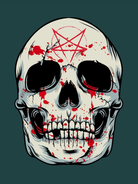Download Halloween skull background | Premium Vector