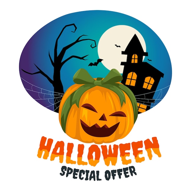 Premium Vector | Halloween Special Offer Concept With Very Interesting ...