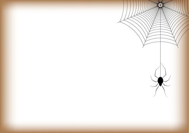 Download Halloween spider hanging web Vector | Premium Download