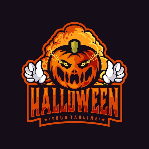 Download Premium Vector | Halloween theme logo with pumpkin