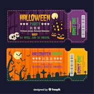 Free Vector Halloween Ticket Template