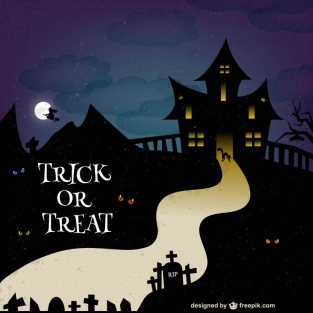 Halloween trick or treat background