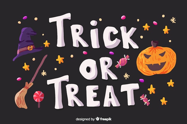 Halloween trick or treat concept Vector | Free Download