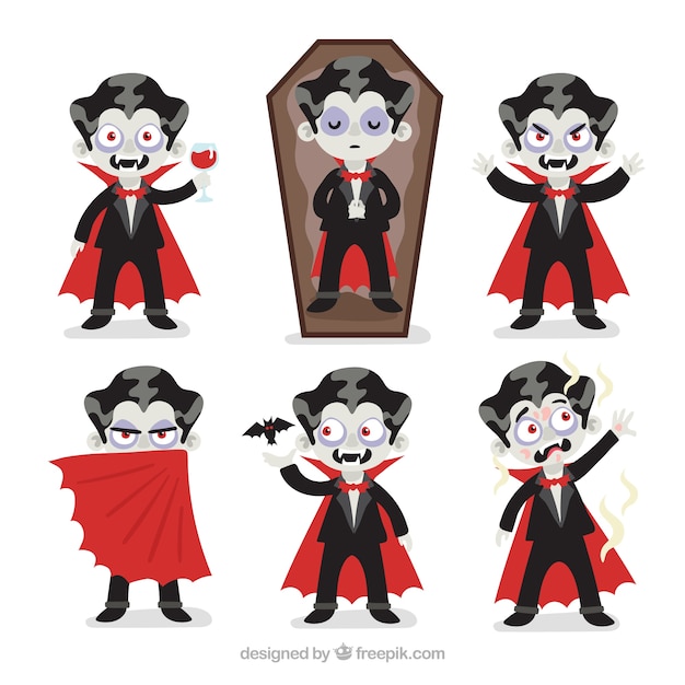Halloween vampire characters collection