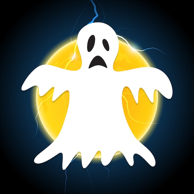 Download Halloween white ghost Vector | Premium Download