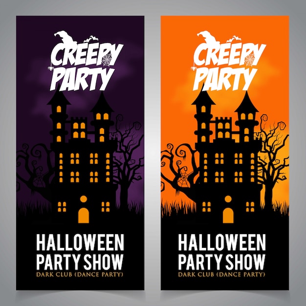 Premium Vector | Hallowen party borchure design vector