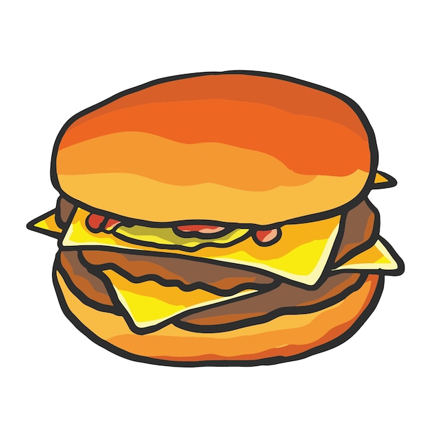 Premium Vector Hamburger Cartoon