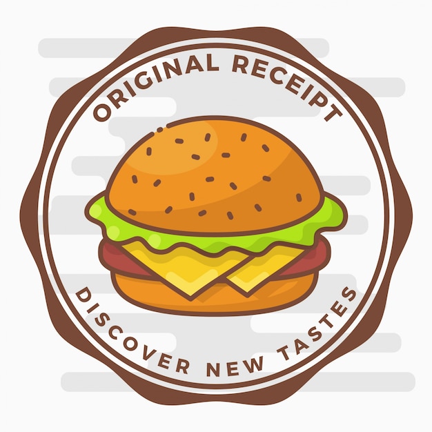 Download Free Hamburger Logo Badge Premium Vector Use our free logo maker to create a logo and build your brand. Put your logo on business cards, promotional products, or your website for brand visibility.