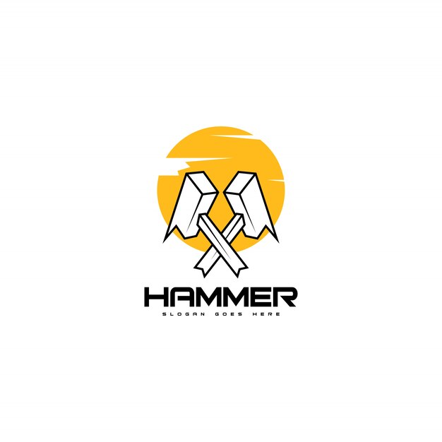 Premium Vector | Hammer logo