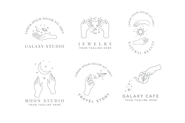 Download Premium Vector | Hand celestial, magic, sun, moon, star ...