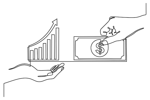 premium-vector-hand-continuous-line-drawing-with-currency-trading