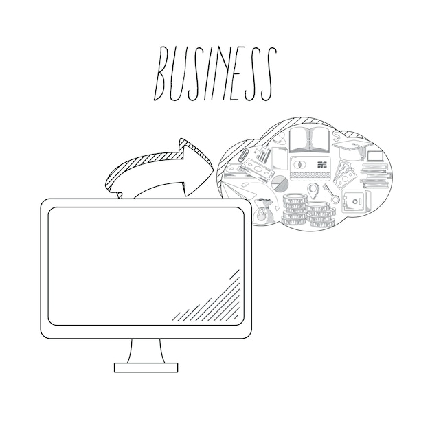 Premium Vector | Hand draw business concept