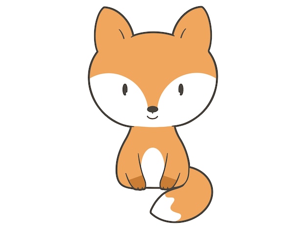 Premium Vector Hand Draw Cute Fox