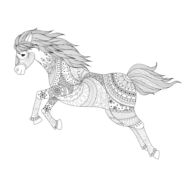 Hand draw horse background