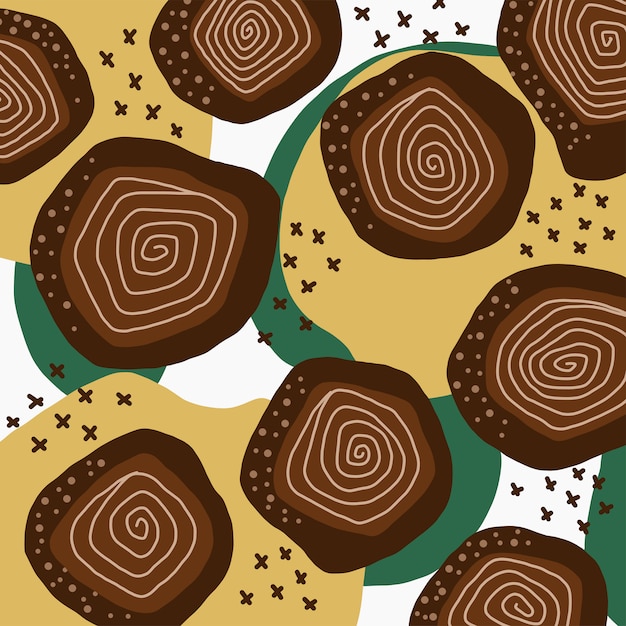 Hand draw log creative background Premium Vector