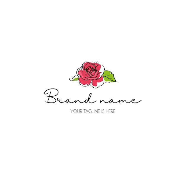 Premium Vector Hand Draw Rose Logo