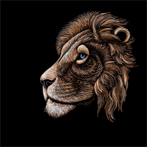 Free Free 323 Lion Head Profile Svg SVG PNG EPS DXF File