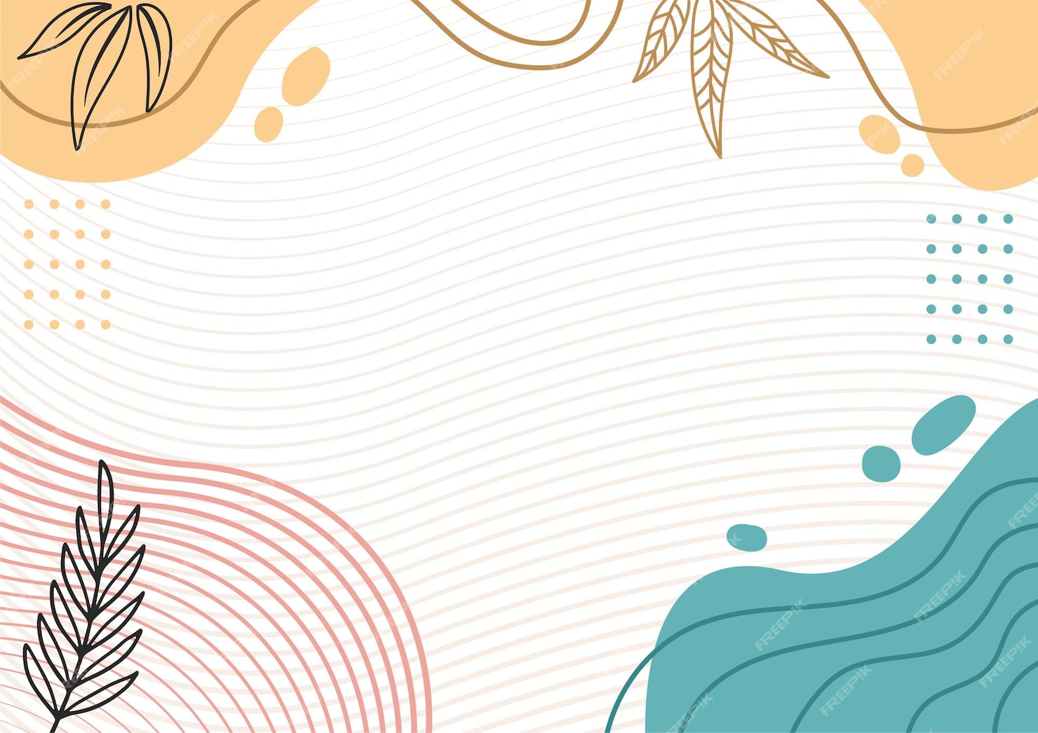 Premium Vector | Hand drawn abstract background illustration