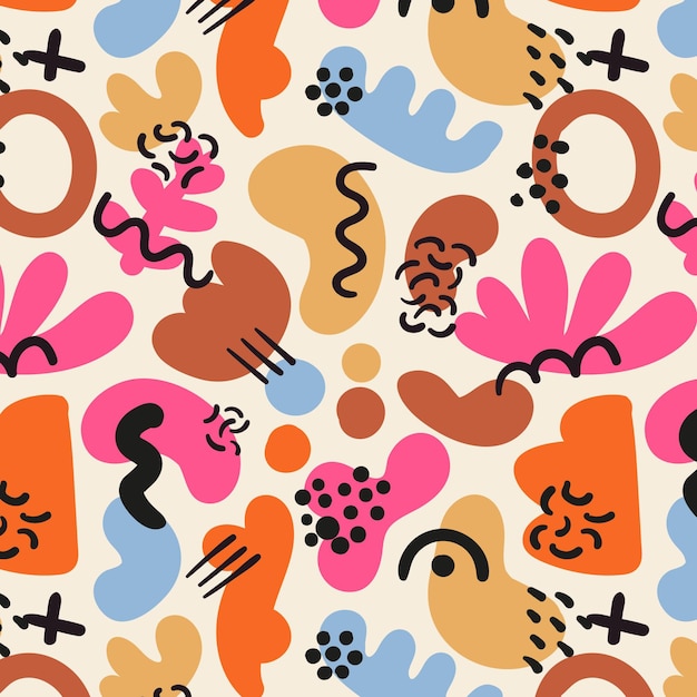 Free Vector | Hand drawn abstract element pattern